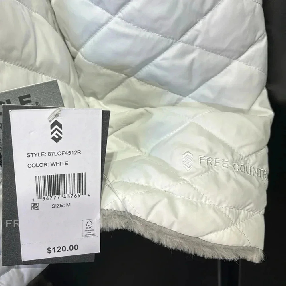 Free Country Cloud Lite Reversible wind resist quilted plush lined jacket/coat - Picture 13 of 14